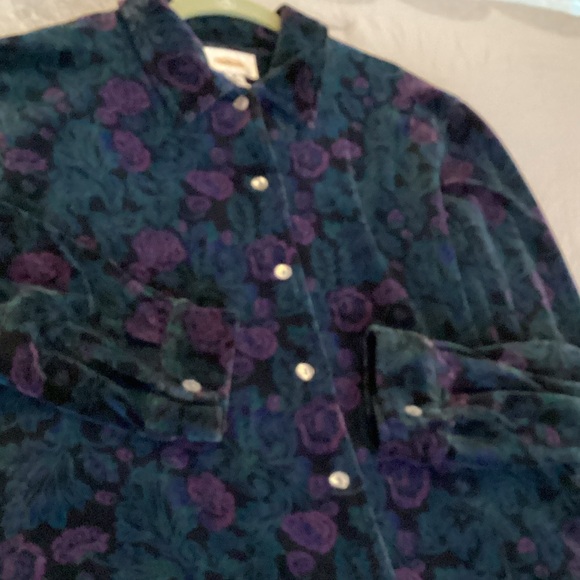 Talbots Multicolor Velvet Shirt - Picture 2 of 9